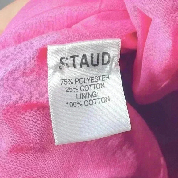 STAUD Hue Moire Mini Blazer Dress Bubblegum Pink Size XS NWT - Picture 10 of 11